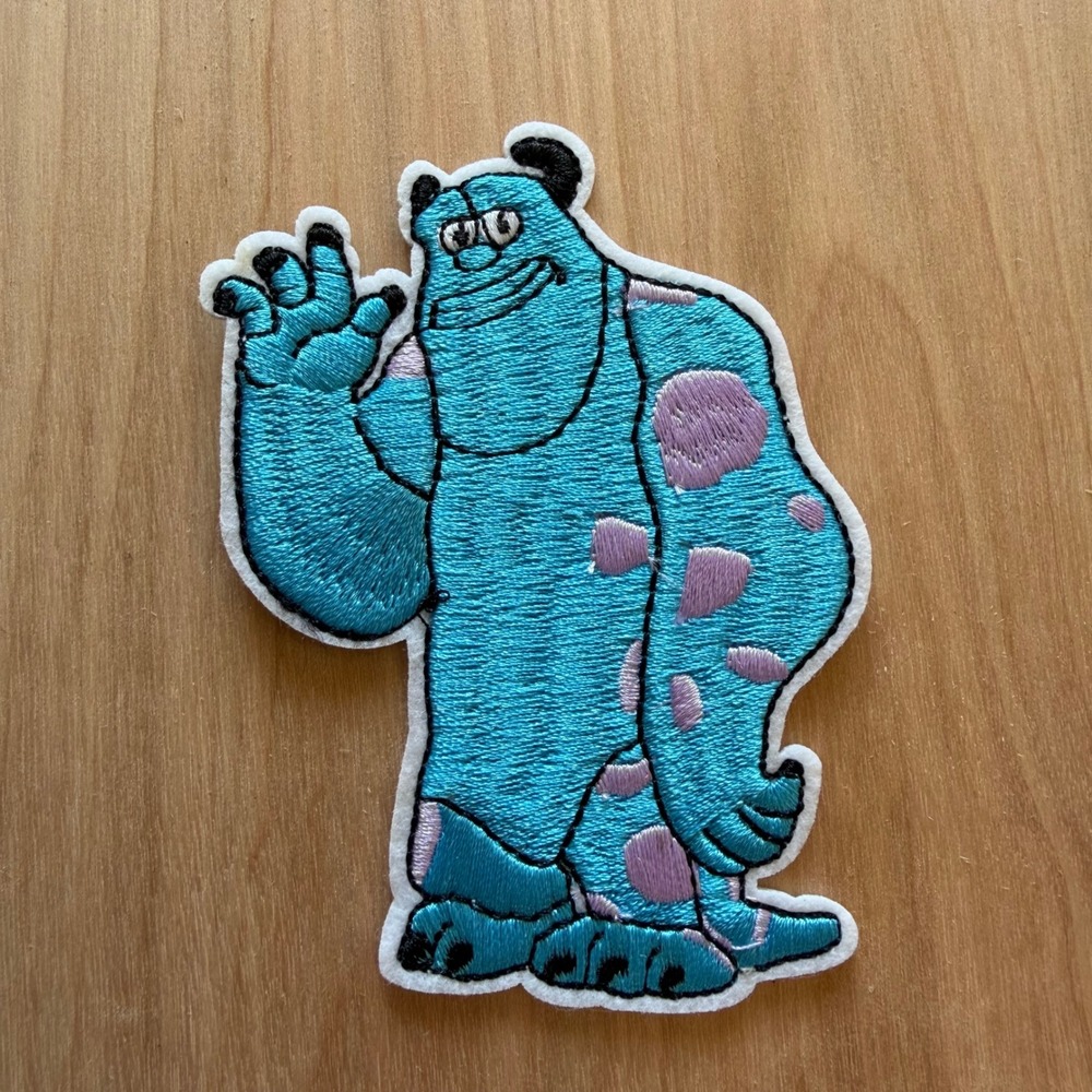 Sulley Patch Blue Monsters Inc Embroidered Pixar Unisex OS New